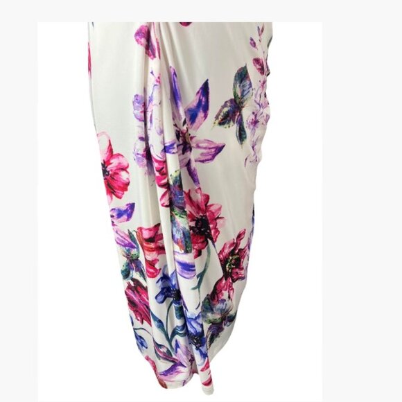 Lauren Ralph Lauren Floral Ruffle Sleeve Shift Dress Short Sleeve Size 14P NWT - Picture 7 of 12